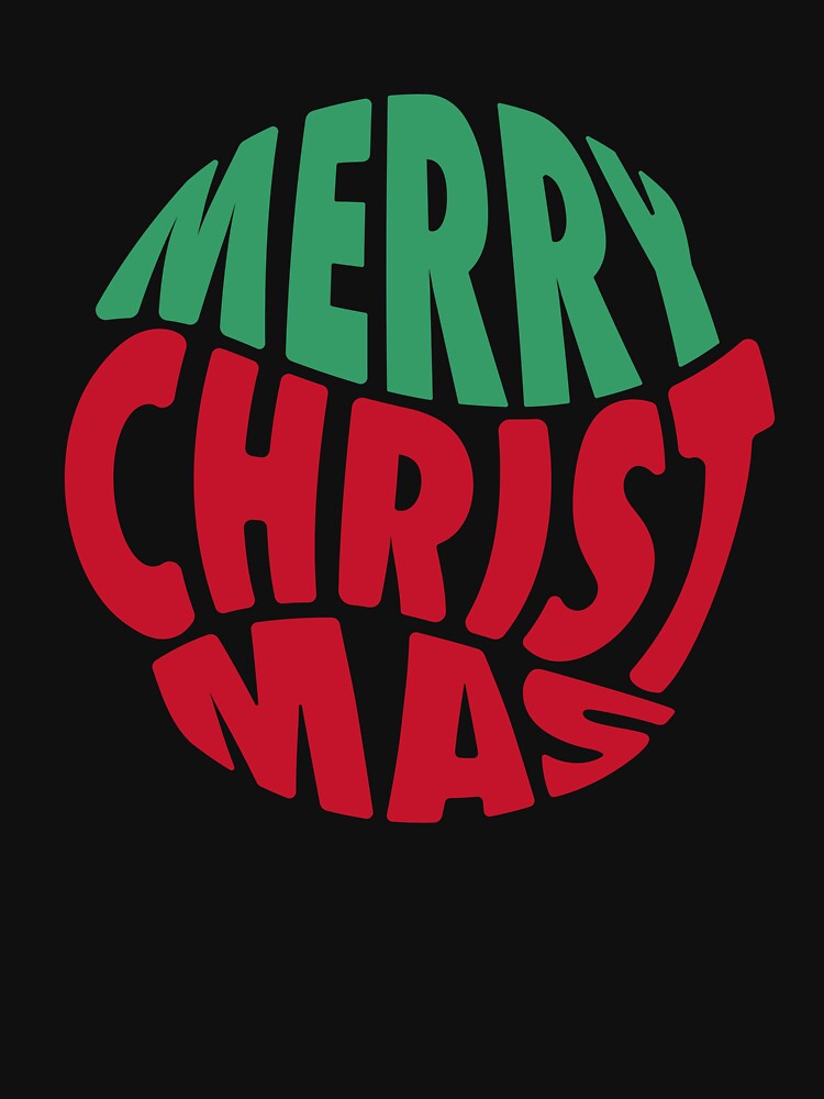 Merry Christmas Typography – Retro Groovy Lettering Design by FratddArtworks