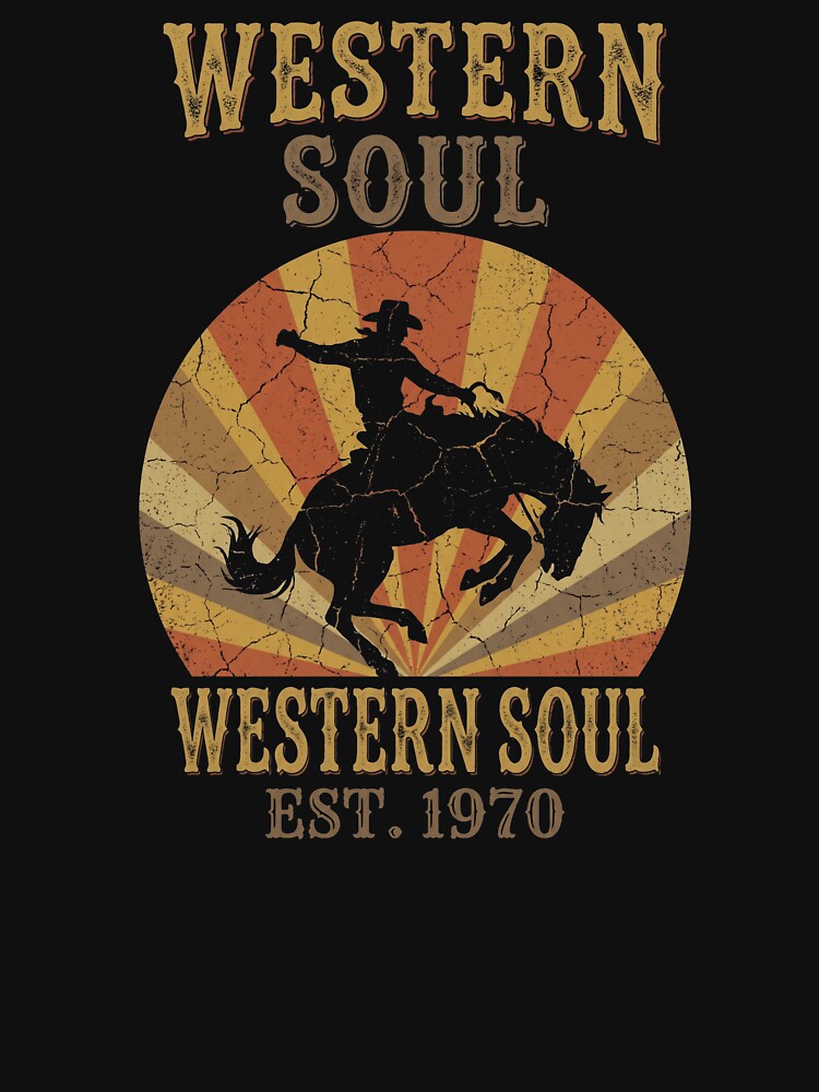 Western Soul Est 1970 Retro Cowboy Rodeo by TeNovaStudio ⭐⭐⭐⭐⭐