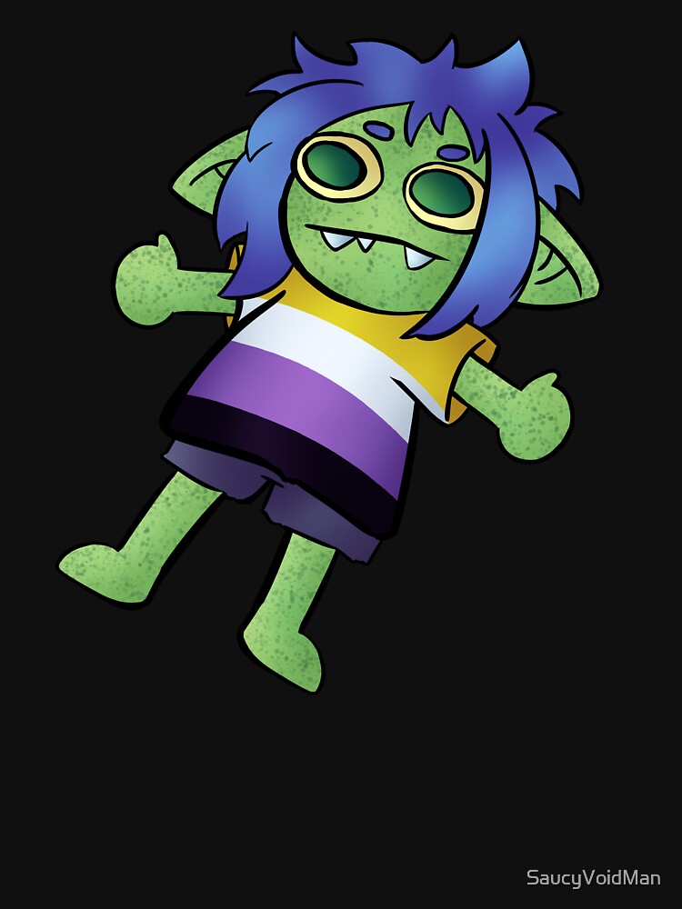 Nonbinary Pride Goblin by SandTrap Sorcery