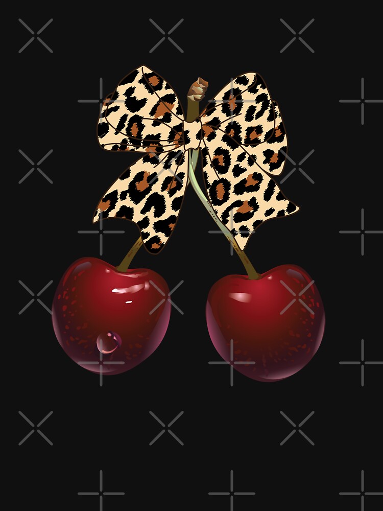 Cherries With Leopard Print Bow by PMSNshop