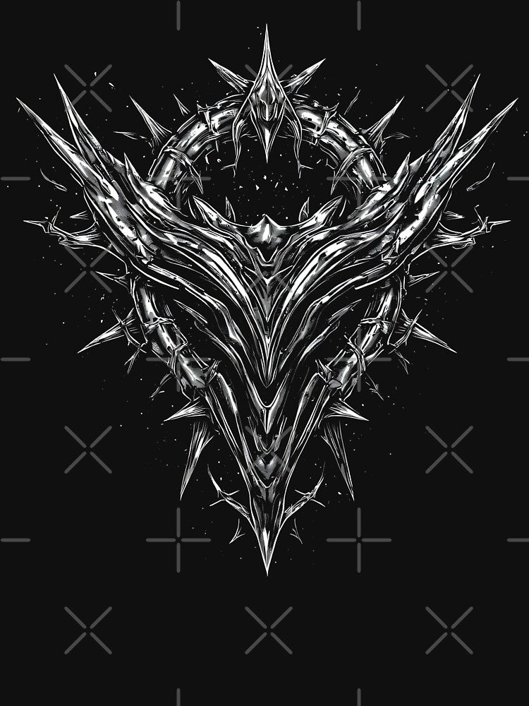 Cyber Tribal Spiked Heart / Y2K Dark Gothic Metal Aesthetic by MorbidDreams