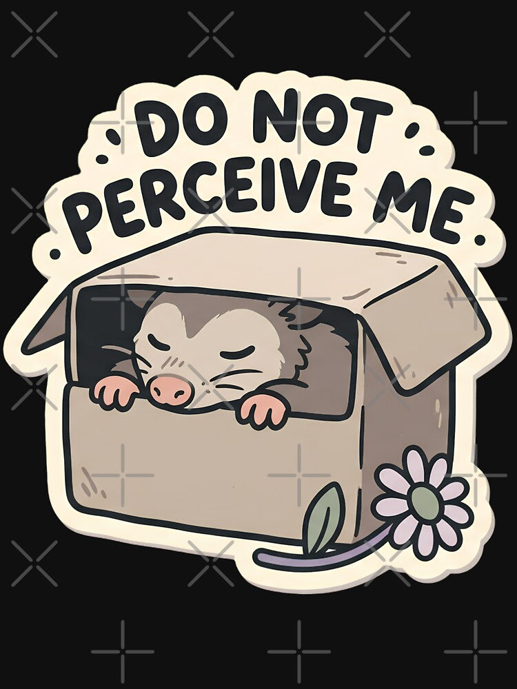 Do Not Perceive Me Possum | Cute Sleeping Opossum Kawaii Art by kuwagatamushi