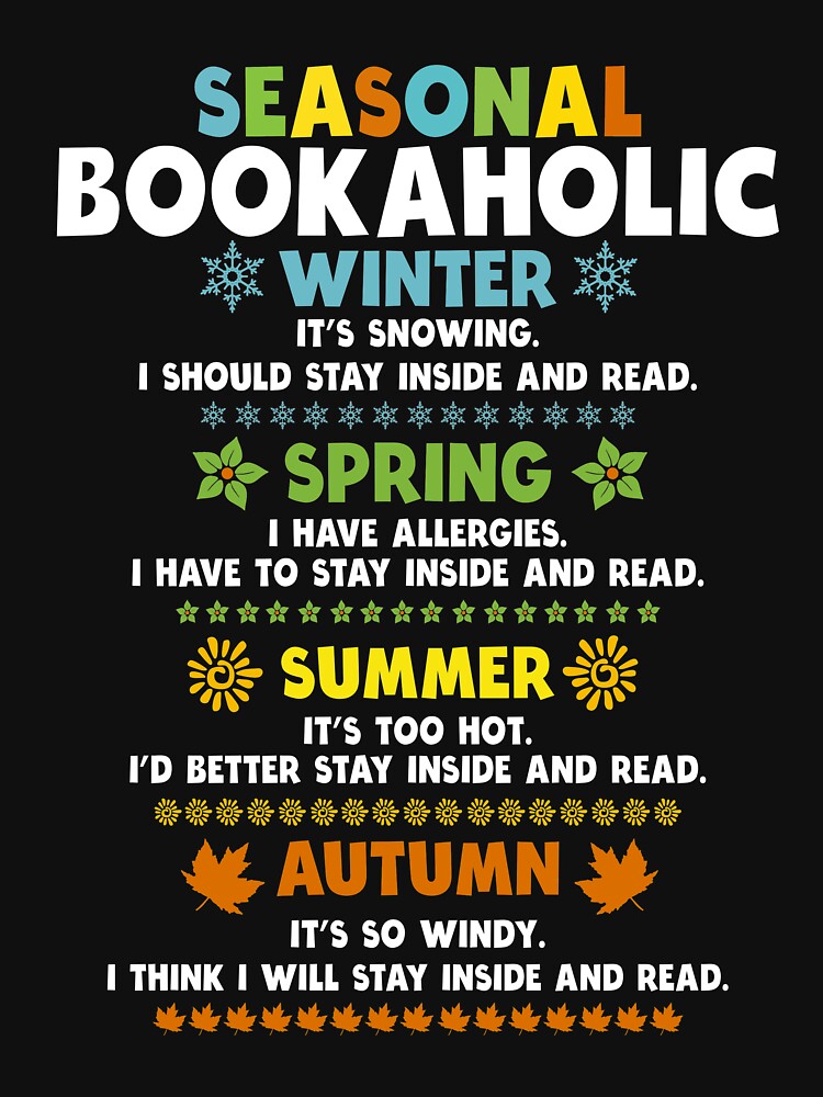 Seasonal Bookaholic Awesome T shirt by MafiaStore