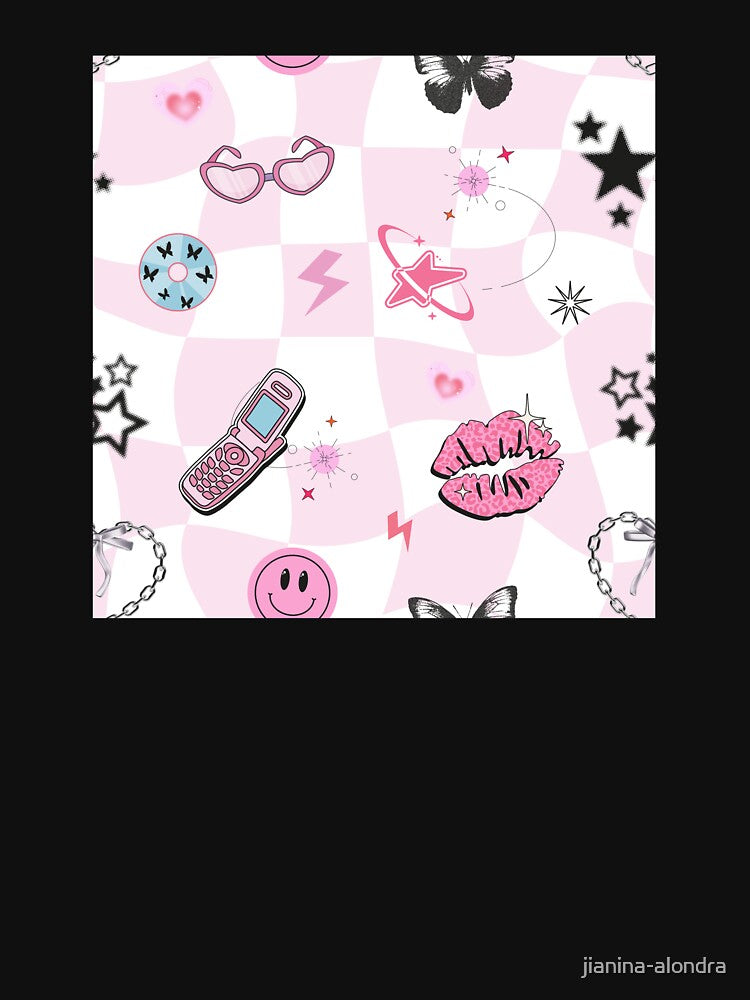 Pink Y2K Aesthetic Pattern by jianina-alondra