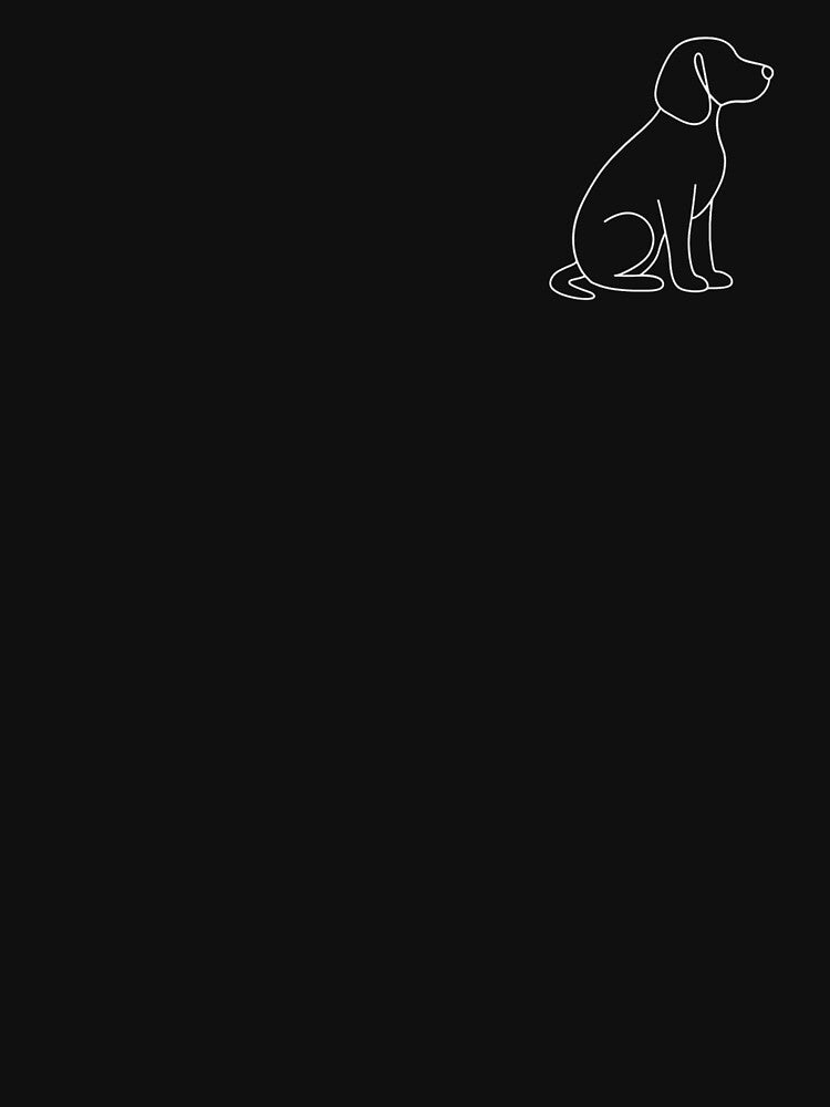 Minimalist Beagle – One Line Art Dog Design by Flowing States Design Studio