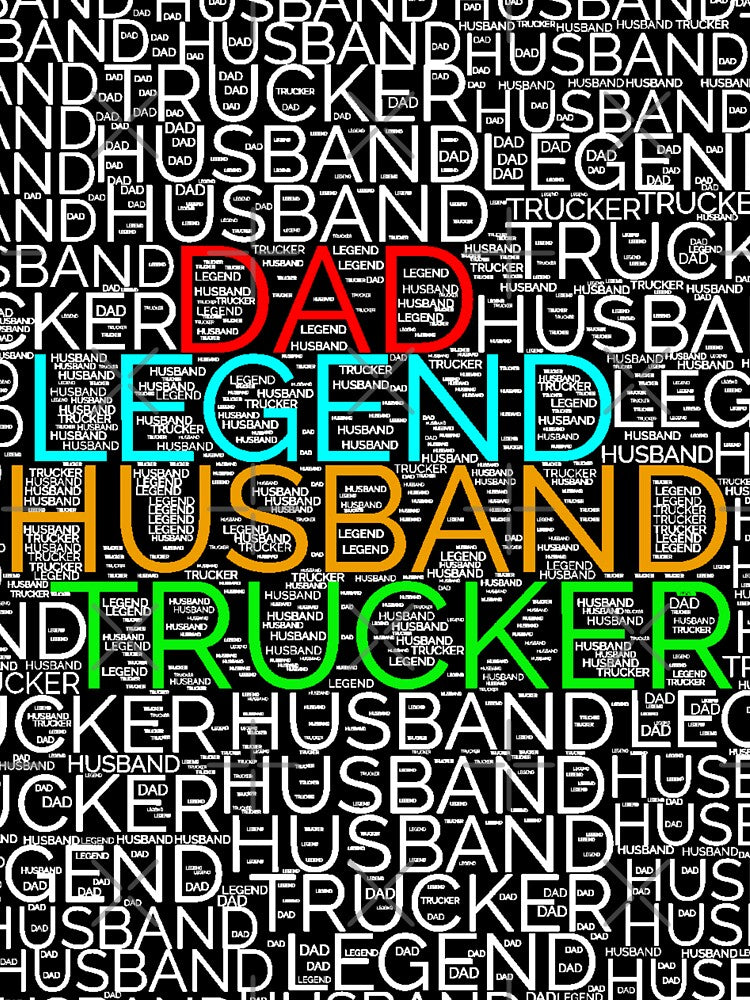 Husband Dad Trucker Legend - Dark Background by My Cool Store