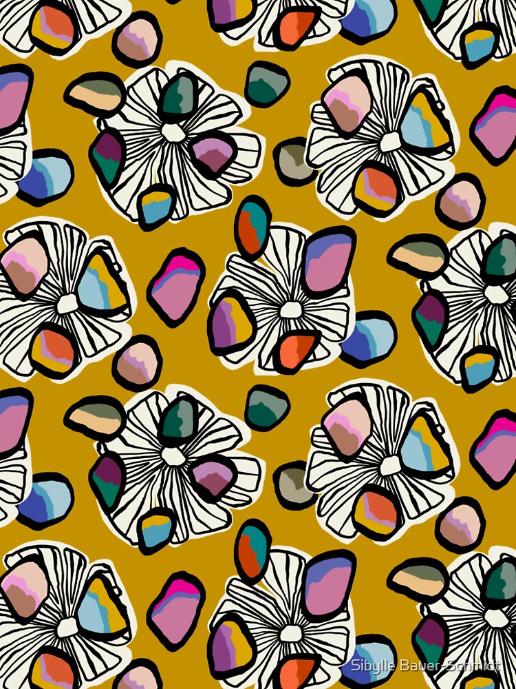 Abstract flowers and shapes by Sibylle Bauer-Schmidt