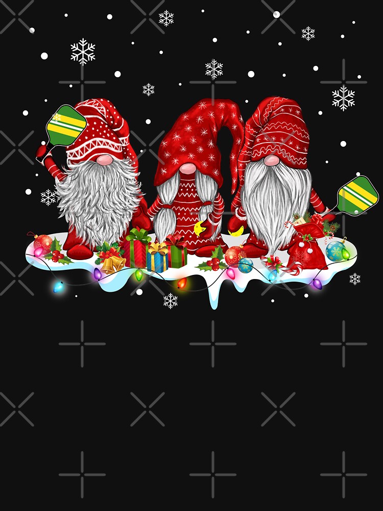 Best Sport Gnomes Pickleball Christmas T Shirts Gnome Santa Themed Design T Shirt by tuanitus
