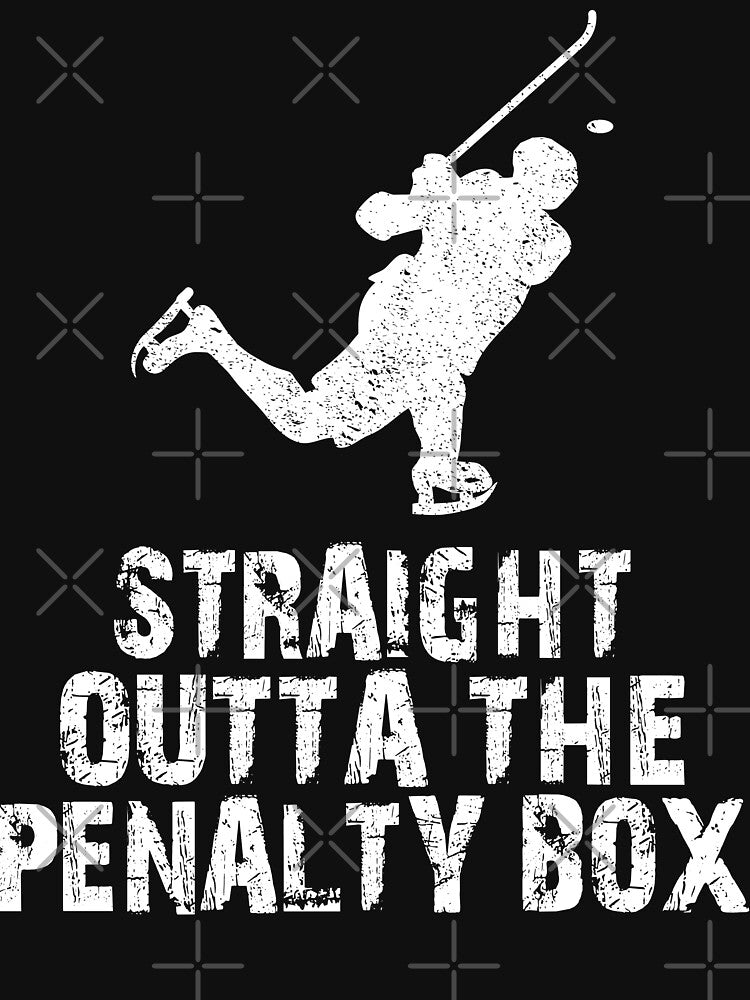 Straight Outta Penalty Box Funny Ice Hockey by rifatart