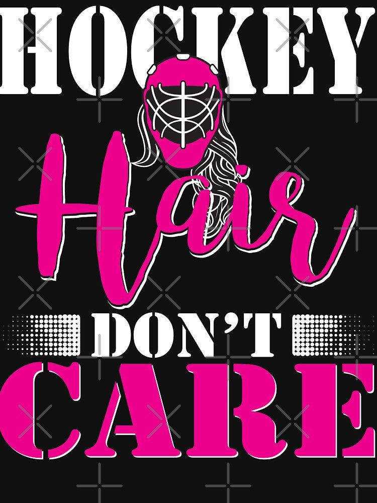 Hockey Hair Don't Care Ice Hockey by rifatart