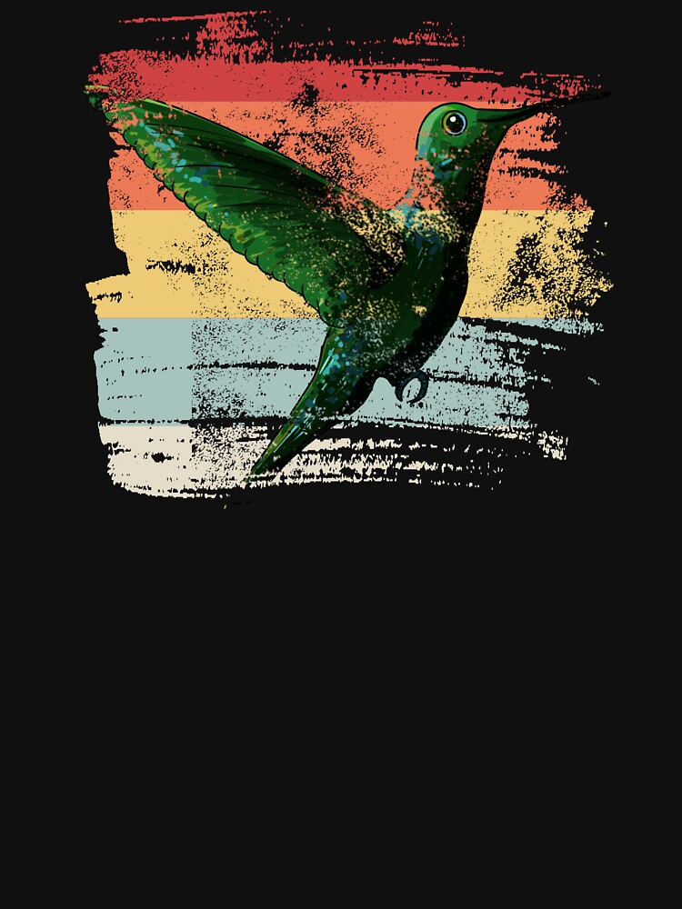 Retro Bird Hummingbird by alwe-designs