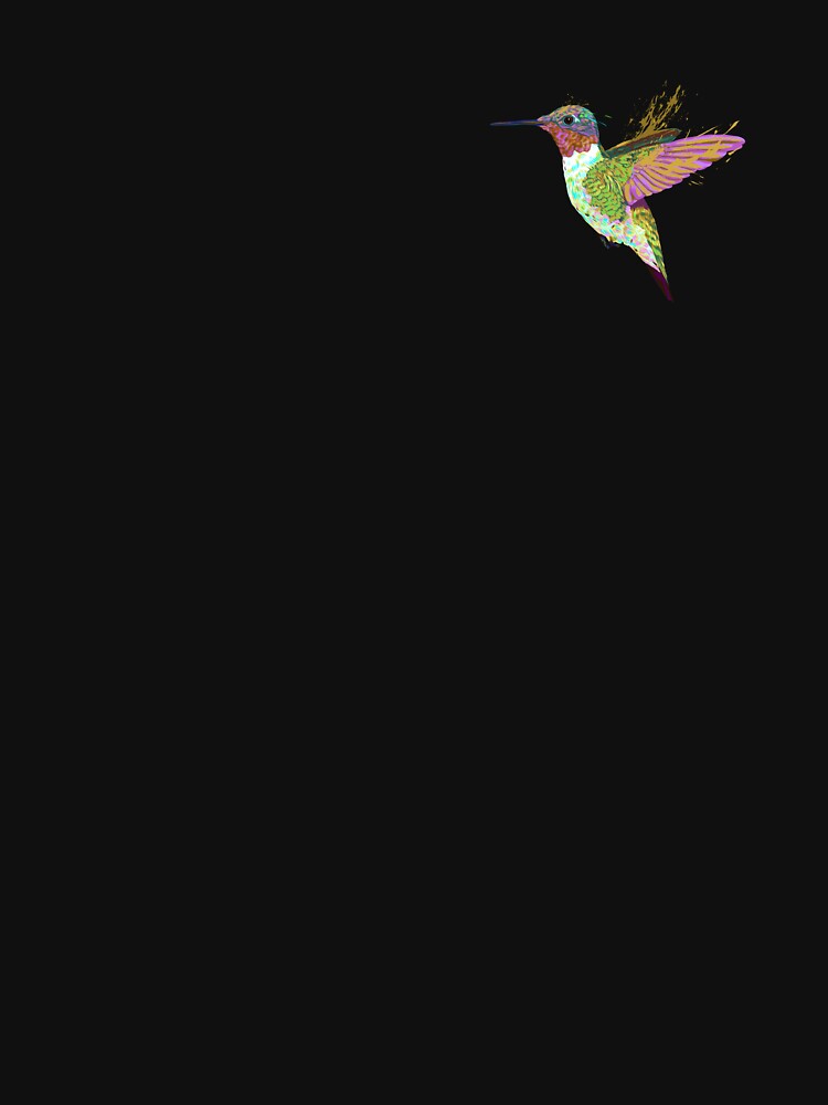 Colorful Flying Hummingbird by alwe-designs