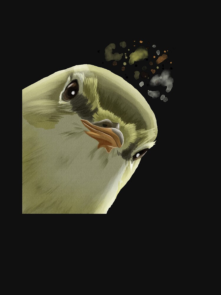 Funny Curious Warbler Bird by alwe-designs