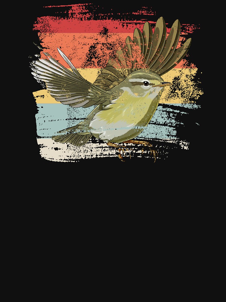 Retro Flying Bird Warbler by alwe-designs