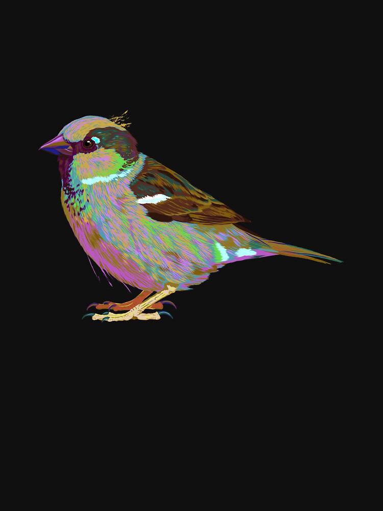 Colorful Splash Bird Sparrow by alwe-designs