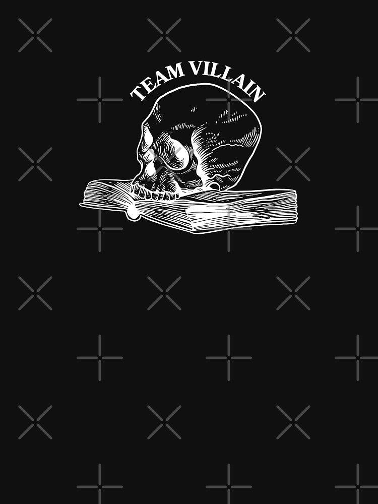 team villain - skull and books by catdiasart
