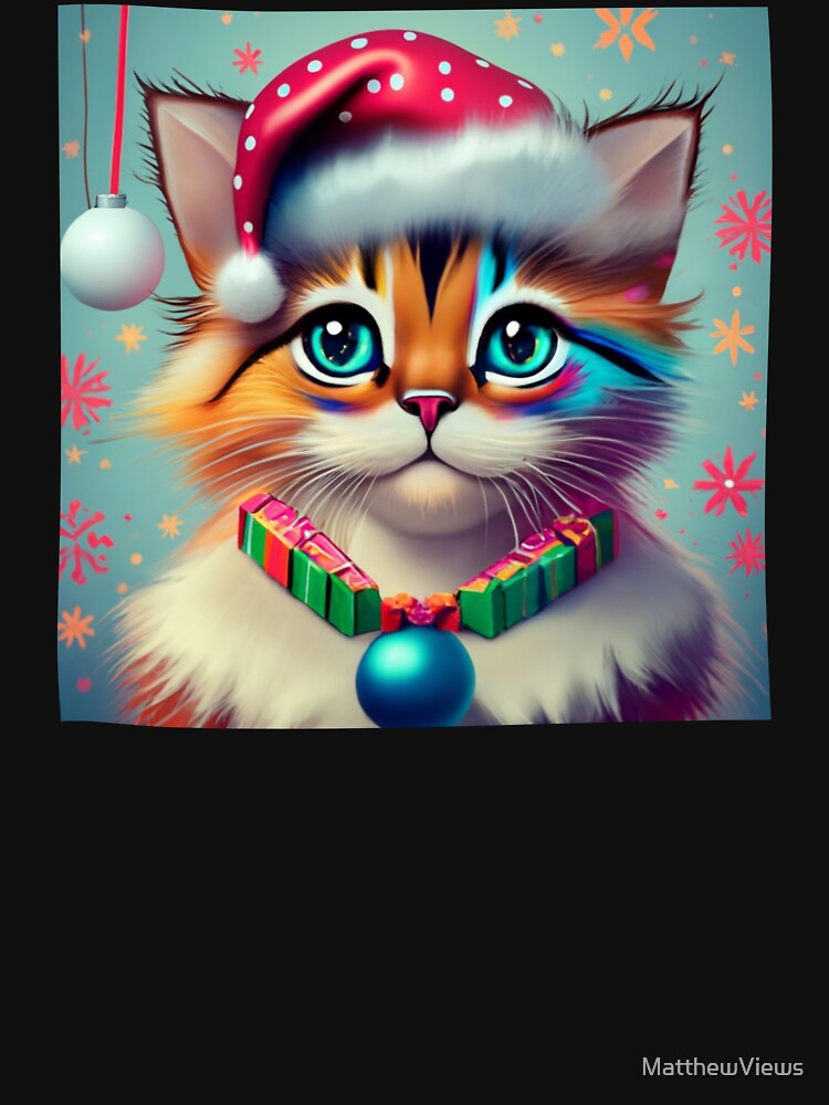 Merry Catmas Meowy Christmas Cute Cat funny Christmas Gifts for Cat Lovers by MatthewViews
