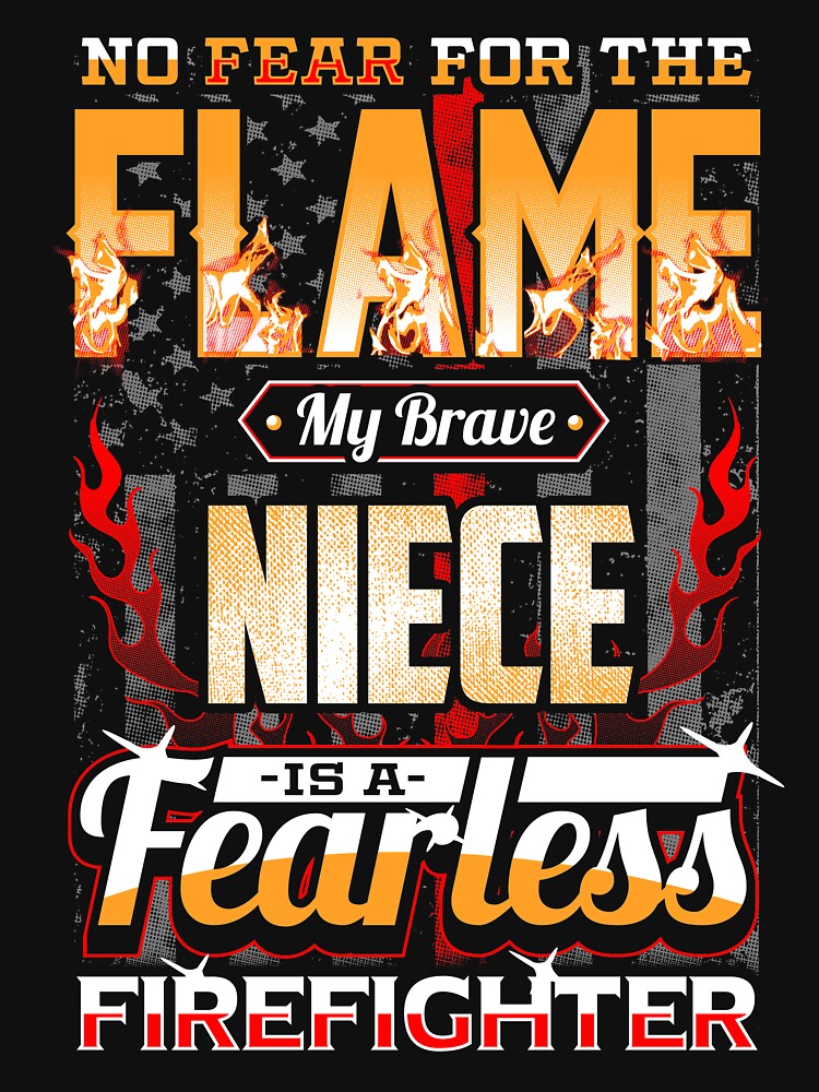 Niece Firefighter American Flag by Delightfully Cynical