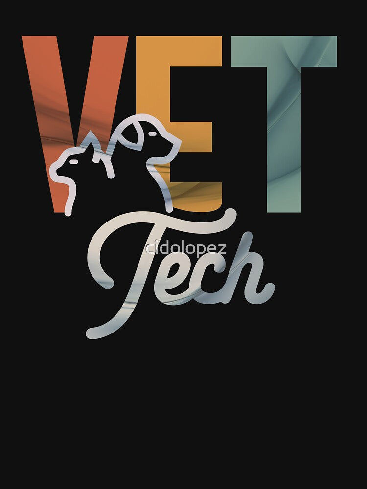 Funny Vet Tech Art Men Women Veterinarian by cidolopez