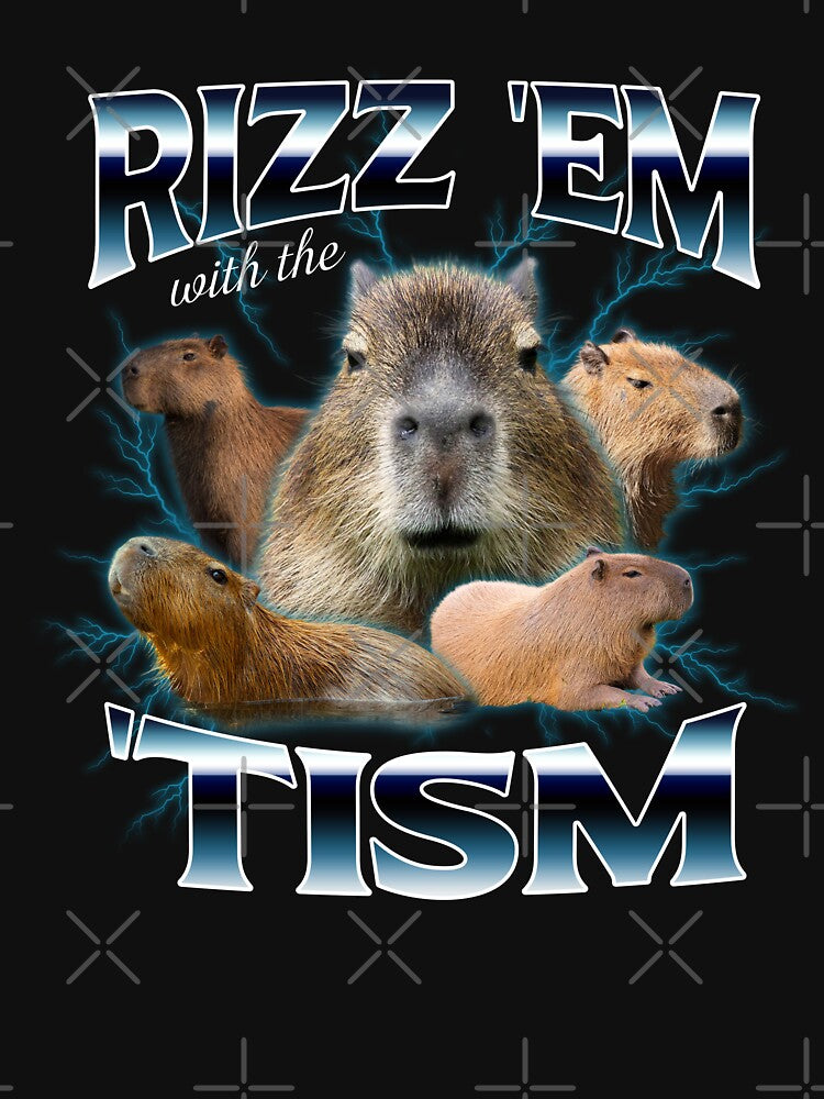 Rizz Em With The Tism Raccoon Funny Raccoon  Autism Awareness by LeoVargasVelha