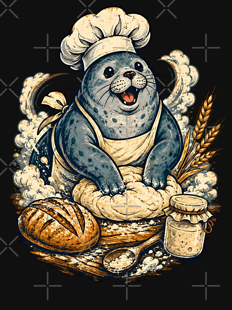 Seal Chef Making Sourdough Bread by palaco210