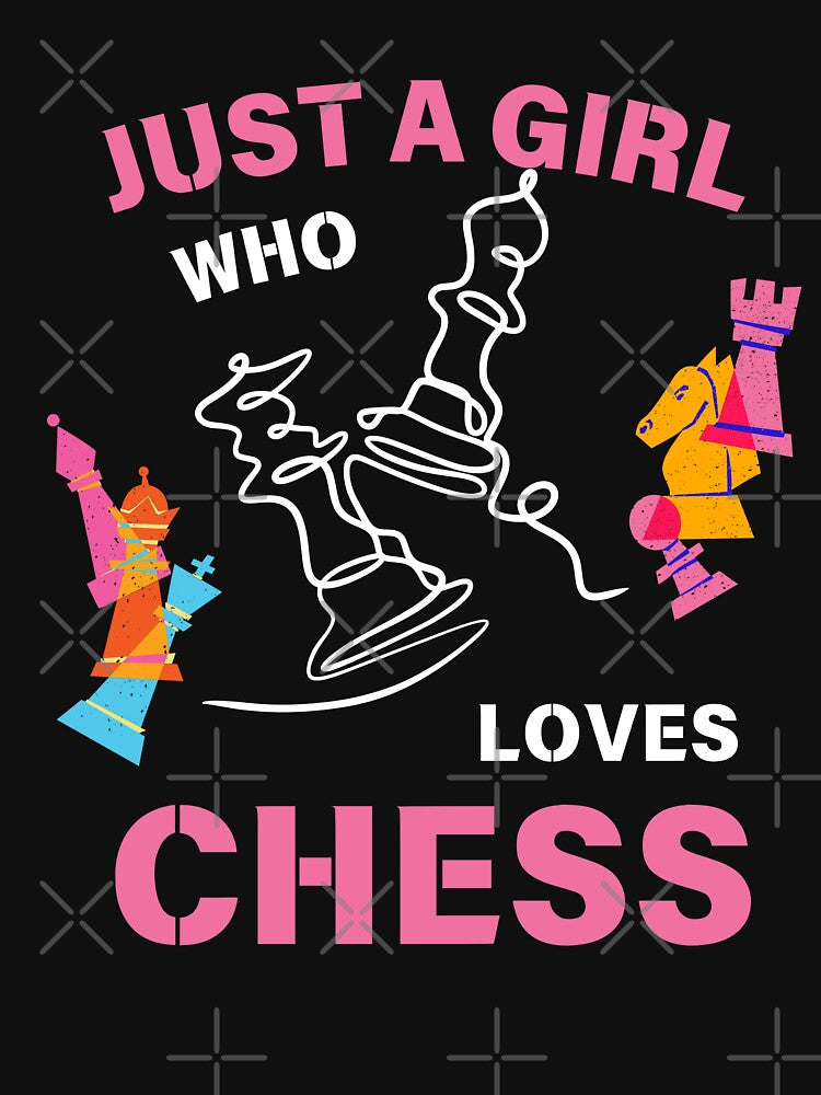 Chess girl who love chess by JayDesignLabs