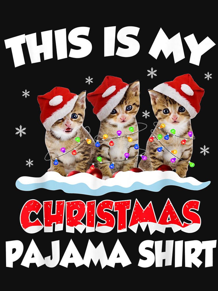 This Is My Christmas Pajama Shirt Cat Lover Funny Christmas by GoodmanHenry