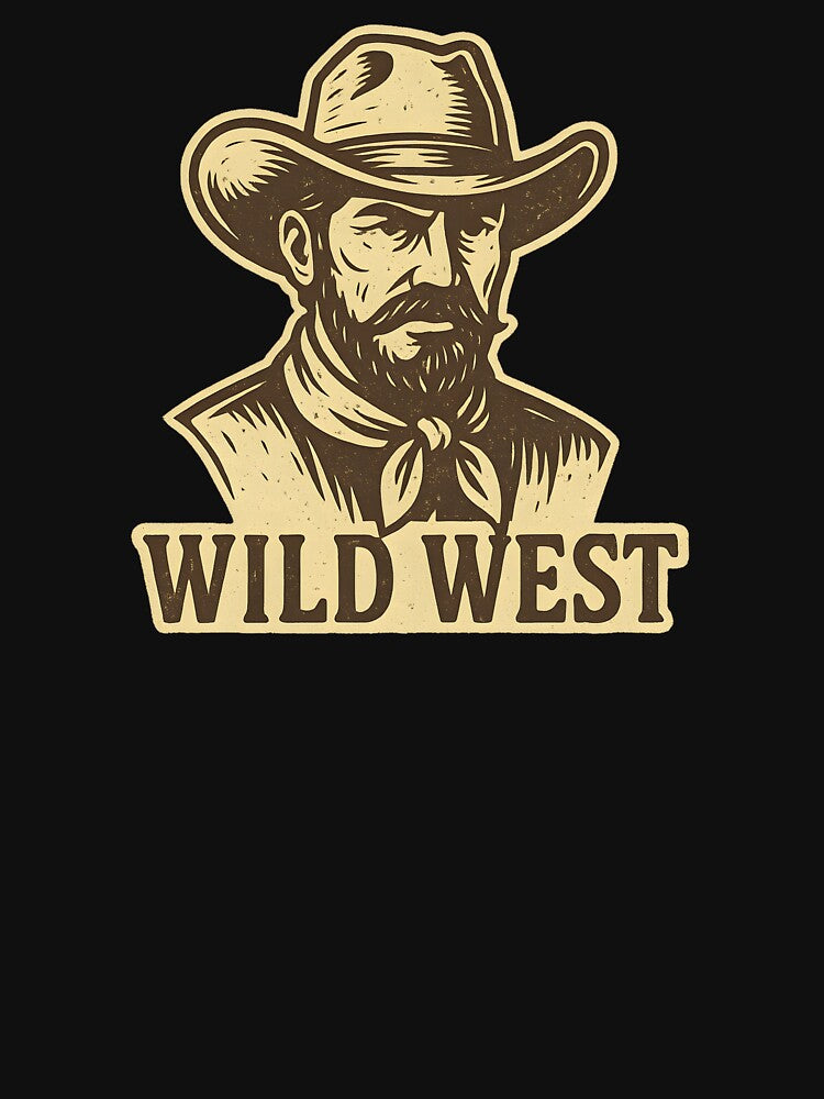 Wild West Cowboy – Vintage Western Graphic Tee by MerkAkid