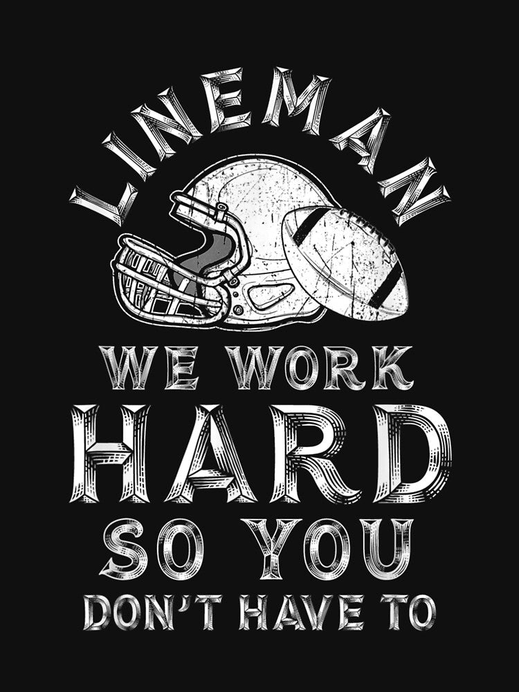 Lineman Work Hard Offensive Defensive Player by lindaxse
