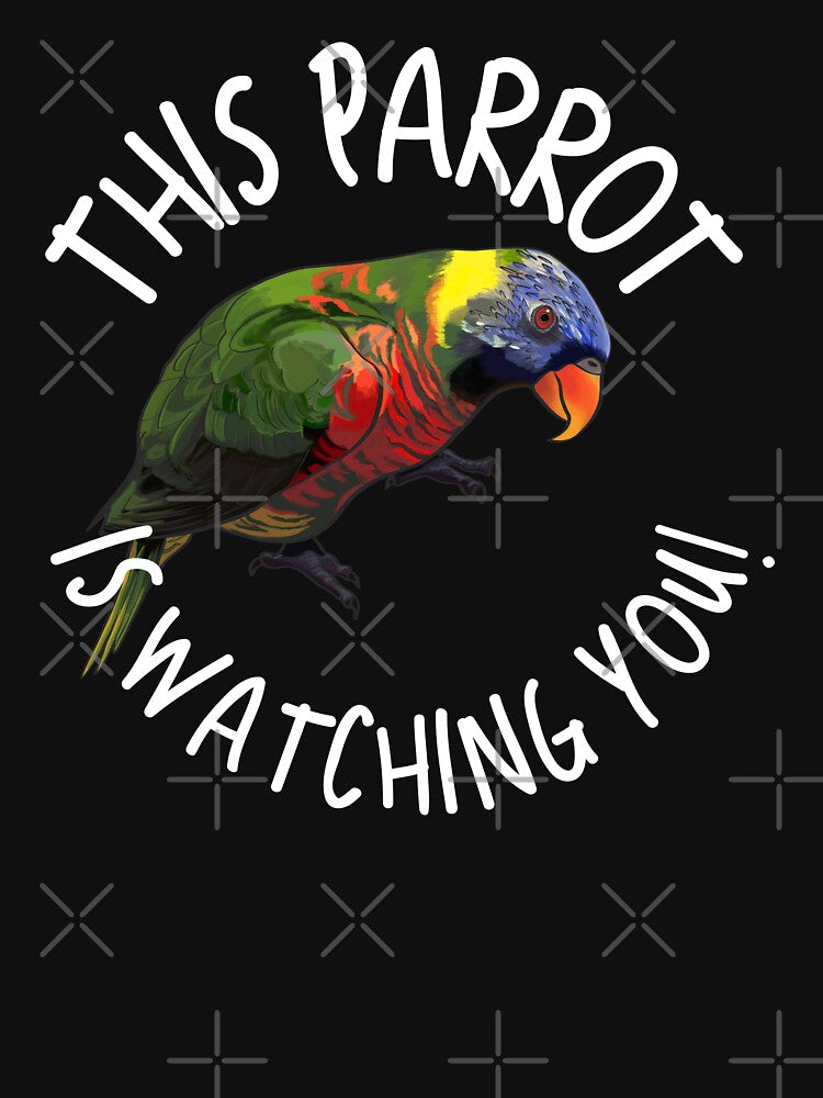 This Parrot is Watching You Lorikeet by Zurickdesigns
