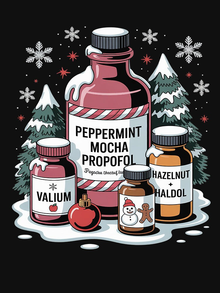 Funny Peppermint Mocha Propofol ER ED ICU RN Nurse Christmas by Jadiantukora