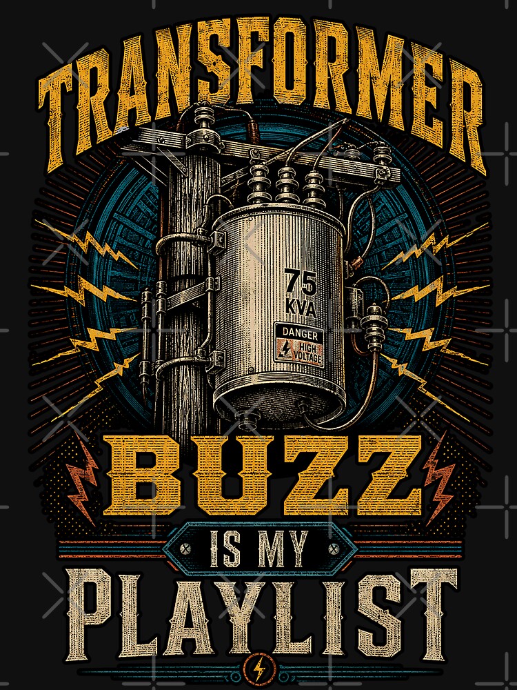 Industrial Lineman Streetwear - Transformer Buzz Is My Playlist by RoyalOrderGallery