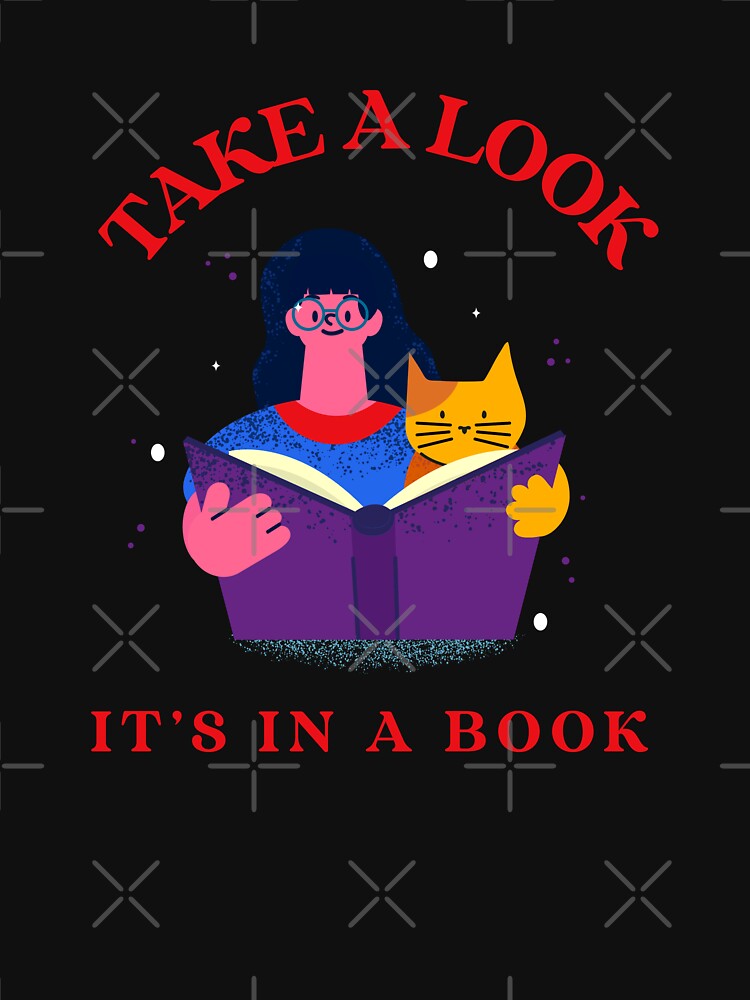 take a look its in a book - girl and cat reader by HippoInkStudio
