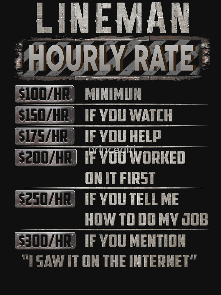 Lineman hourly rate by princegiri