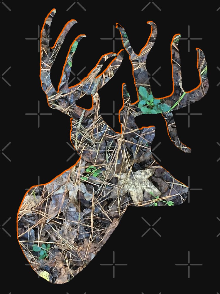 Camouflage Whitetail Buck Deer, Big Camo Buck Head, Deer Hunting Design by LifeCrush