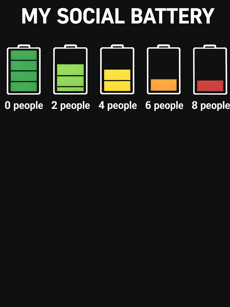My Social Battery Introvert Socially Drained Funny Low Battery Humor Design Retro Vintage by Artbyrome