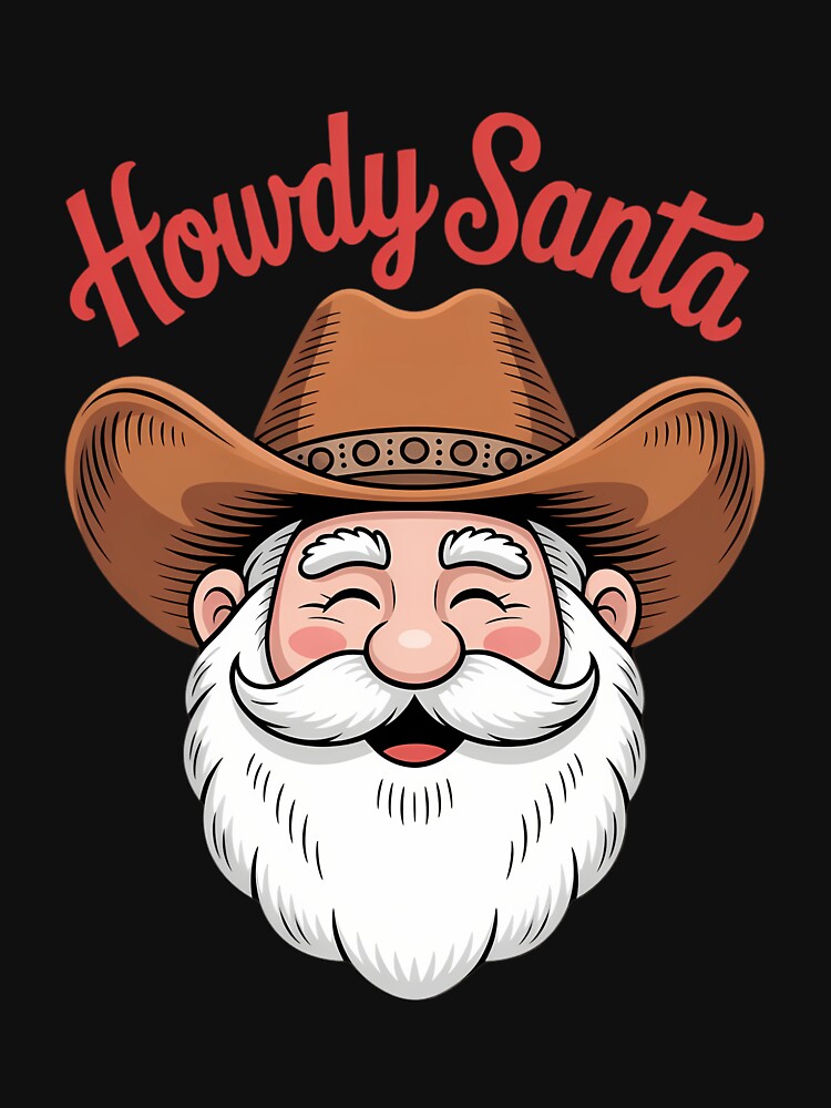 Western Howdy Santa Christmas Xmas Holiday by LunaCrazeArt