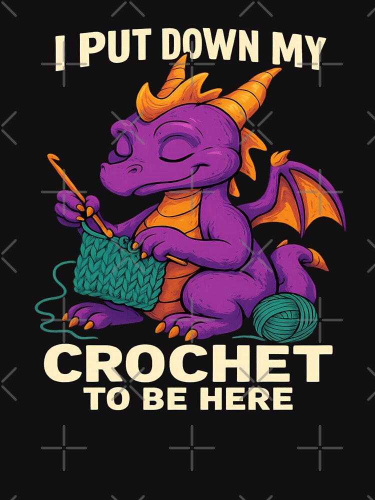 Crochet Dragon Yarn Lover Design by Text2tee