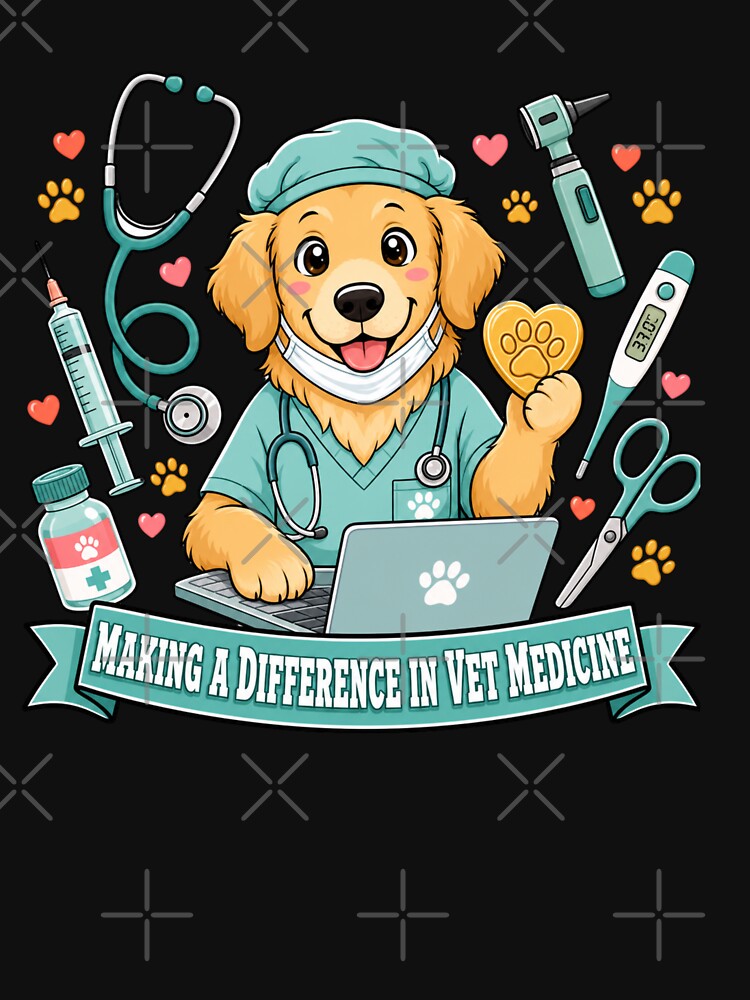 Making a Difference in Vet Medicine – Cute Veterinary Dog Nurse by freshwear design