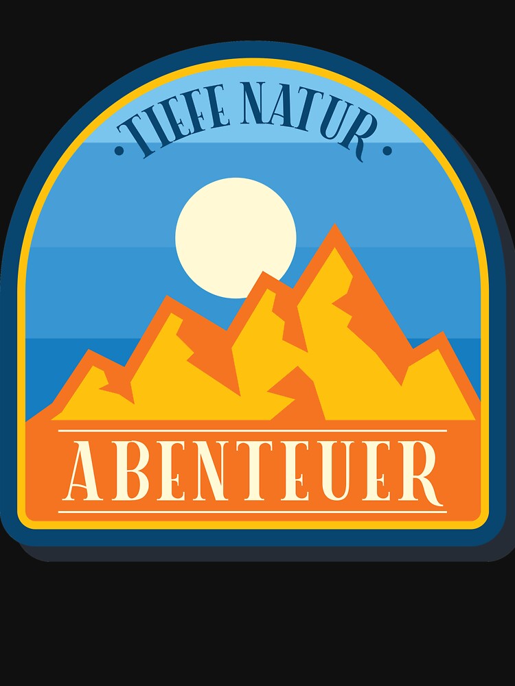 Deep nature adventure | German hiking | Black hiking t-shirt by Ainbowz-Artwork