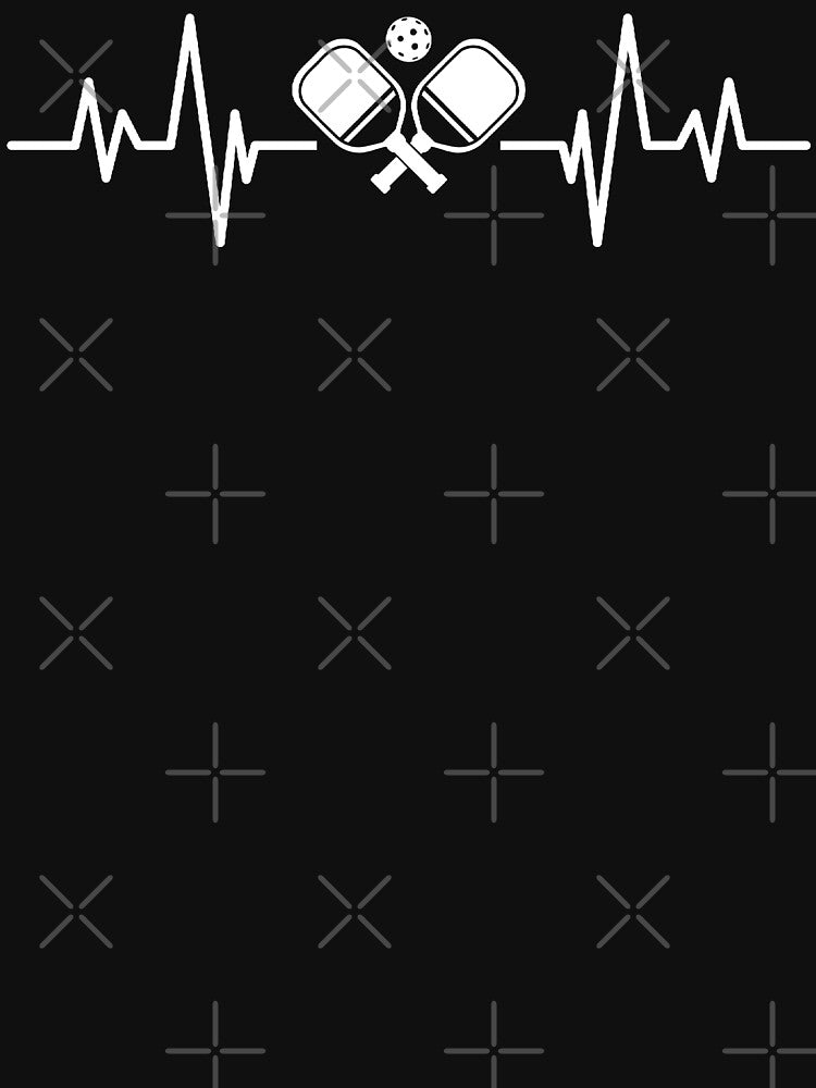 Pickleball Heartbeat Line by Beezi Graphix