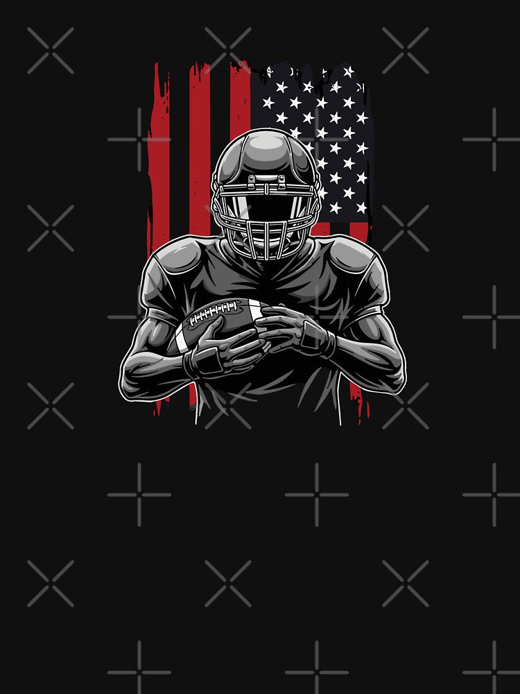 American Football Player USA Flag Patriot Fan by PopStars1993