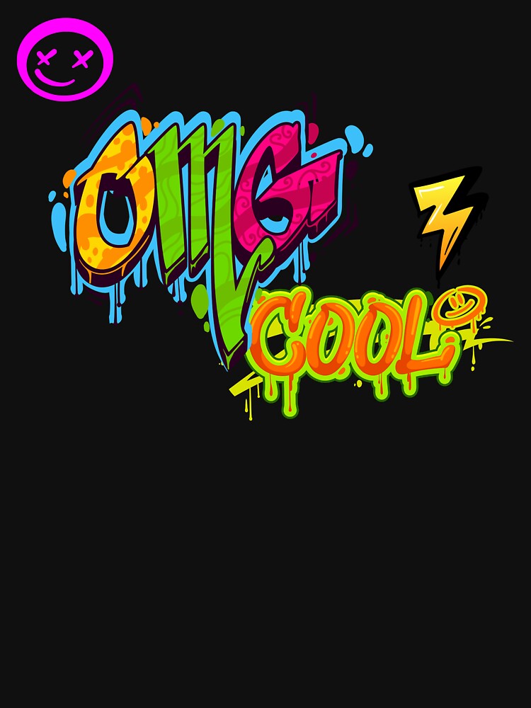 OMG COOL Graffiti Art - Vibrant Urban Streetwear Design by thazinart