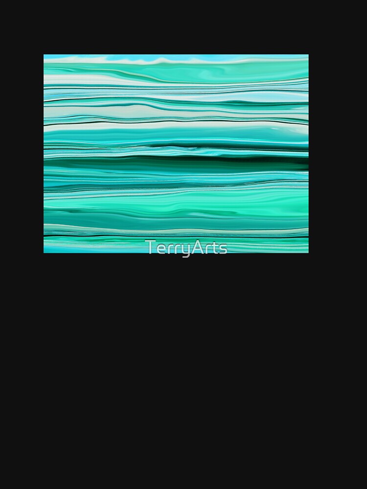 Abstract Ocean Horizontal Lines Coastal Style Décor Beachy Vibes Art 10 of 20 by Beachy