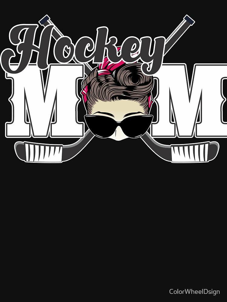 Hockey mom with edge, boy mom, sports mom by ColorWheelDsign