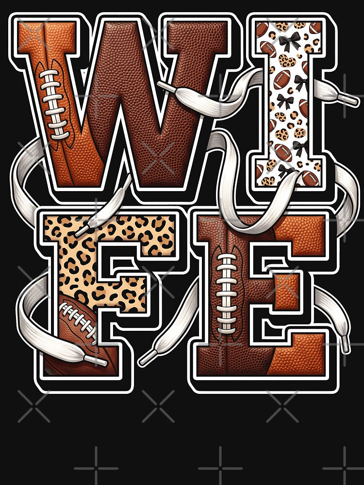 Football Mom Leopard Print Bow Retro Sports Game Day Design by ArcaneArtistry