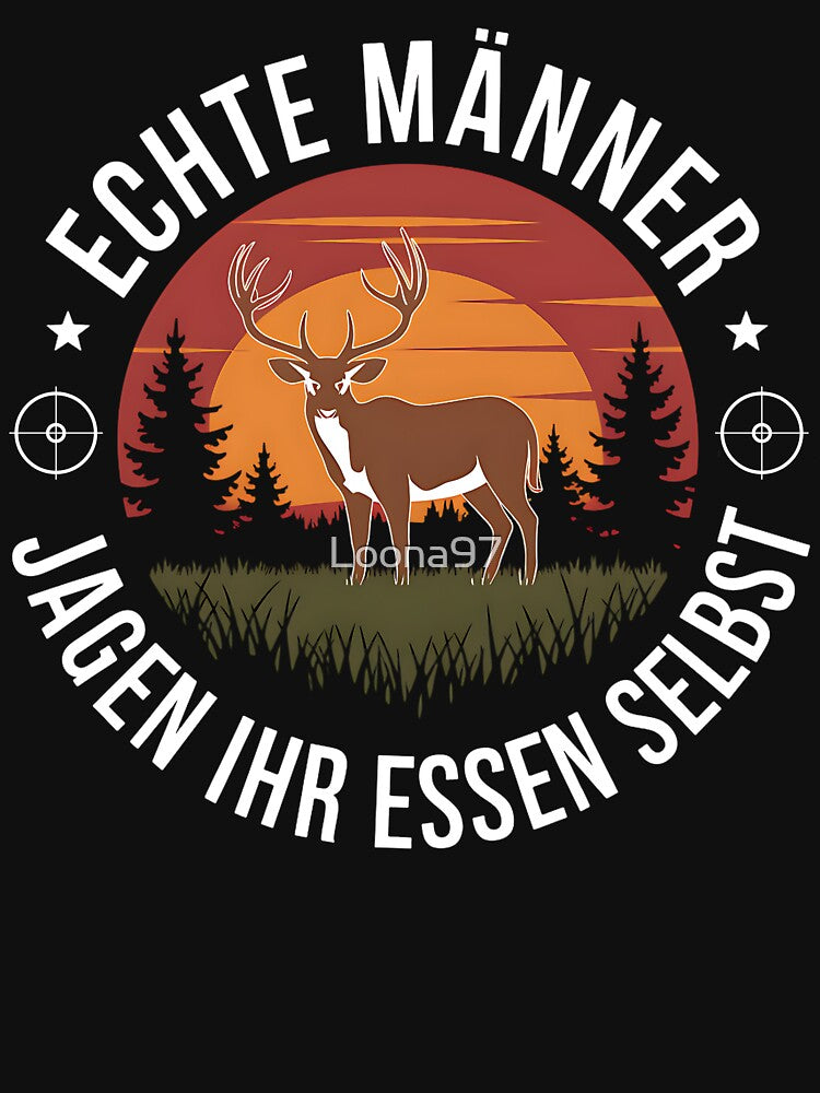 Deer hunting retro sunset hunter by Loona97