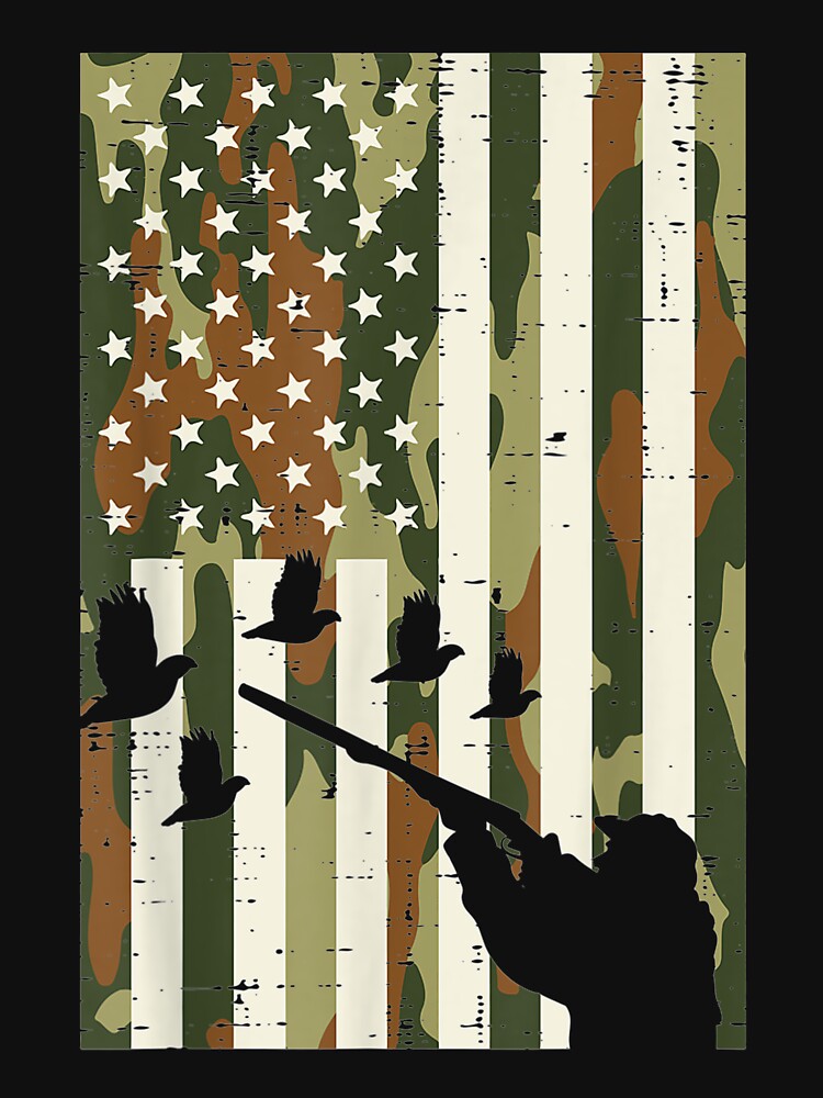 Camo US Flag Quail Pheasant Hunting Upland Hunt Patriotic by ScottSlade