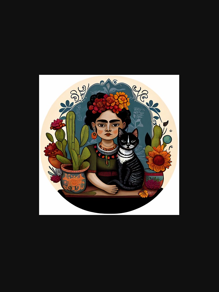 Plant lady with a cat mexican style by DanellyDesigns