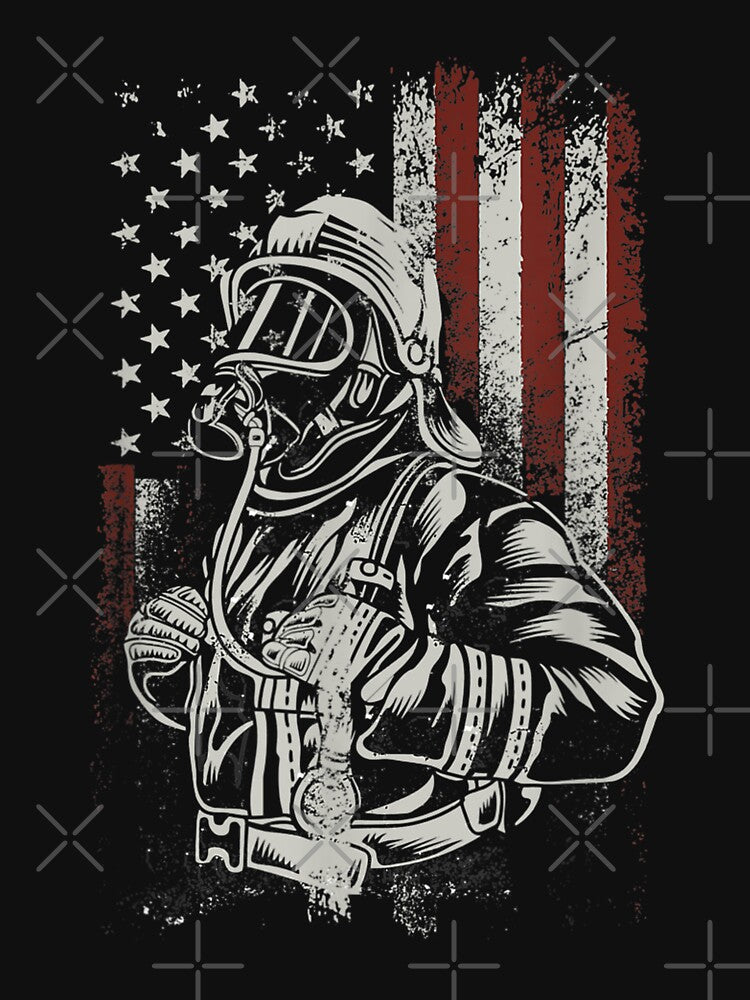 Fireman American Flag by Isidroward